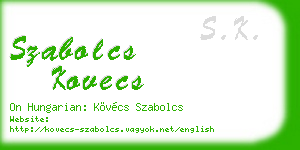szabolcs kovecs business card