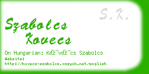 szabolcs kovecs business card